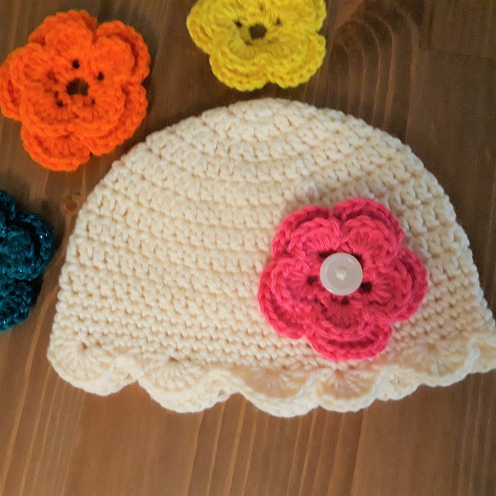 Baby Crochet Beanie- Brand New- Made by Me!